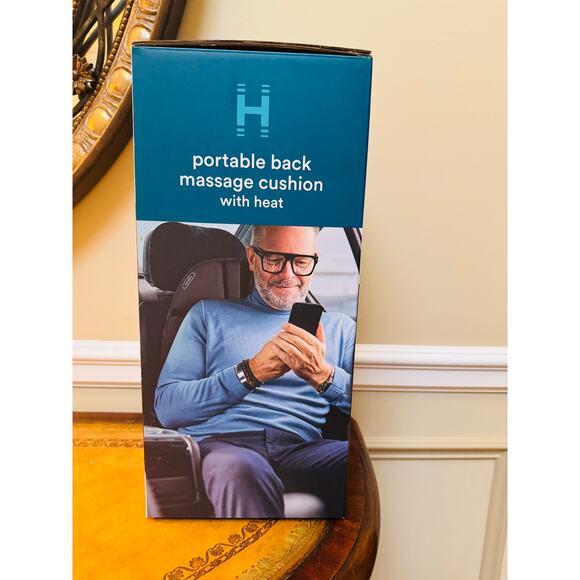 Homedics Portable Back Massage Cushion with Heat Invigorating Vibration NEW - Picture 9 of 13